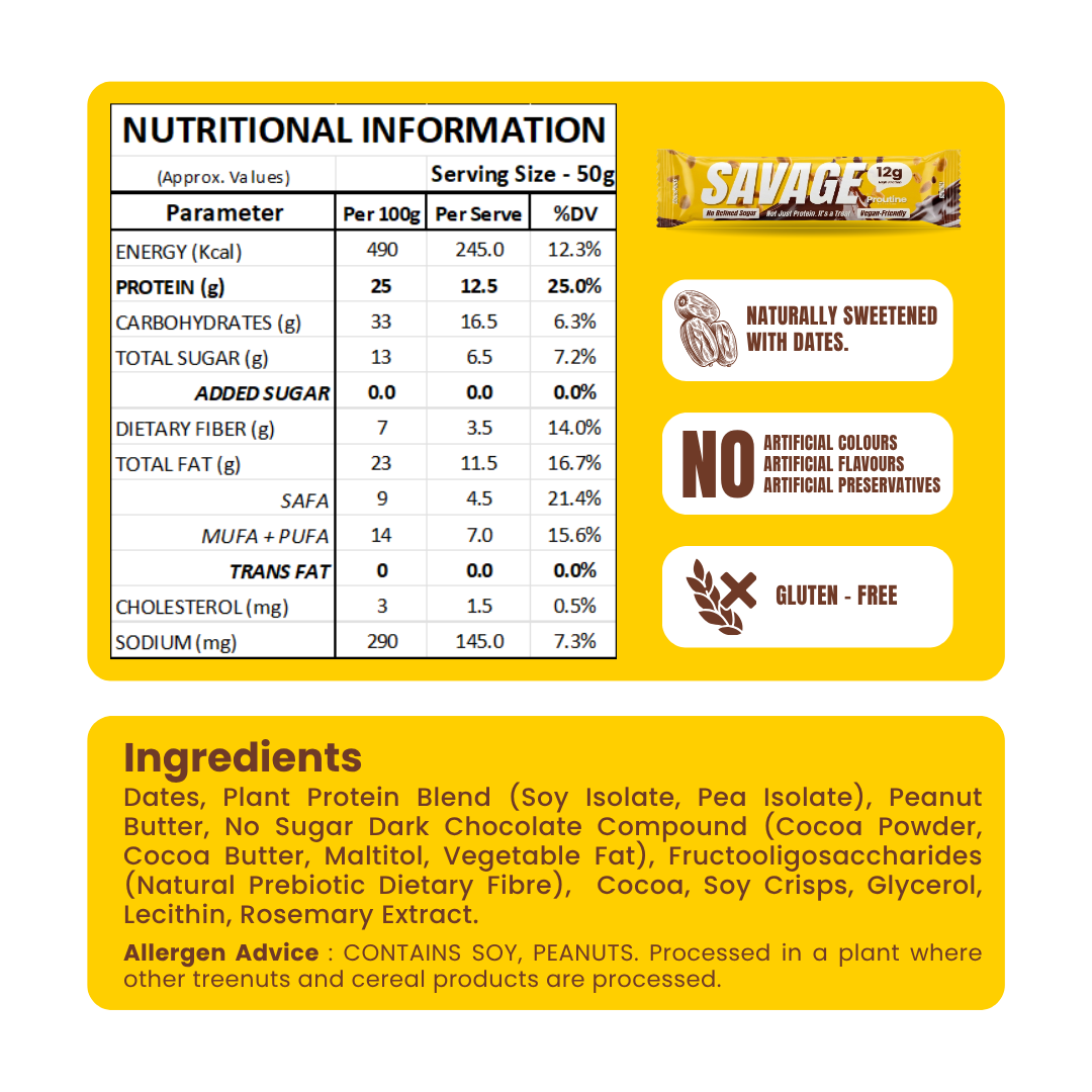 SAVAGE 12g-Protein Chocolate - Beast's Pack of 20